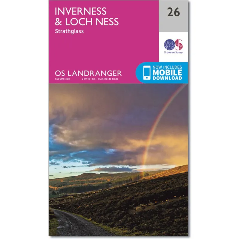 Ordnance Survey Landranger 26: Map of Inverness and Loch Ness