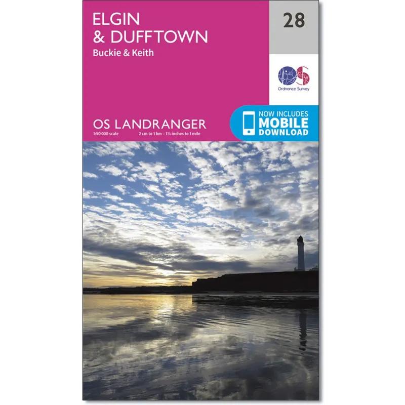 Ordnance Survey Landranger 28: Map of Elgin and Dufftown