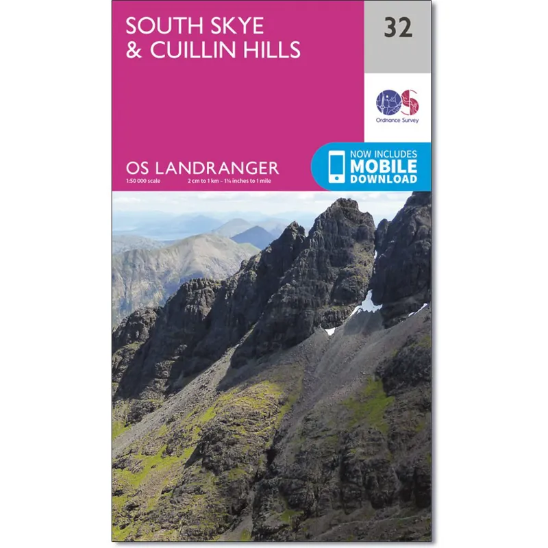 Ordnance Survey Landranger 32: Map of South Skye and Coullin Hills