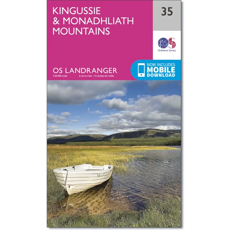 Ordnance Survey Landranger Active 35: Kingussie and Monadhliath