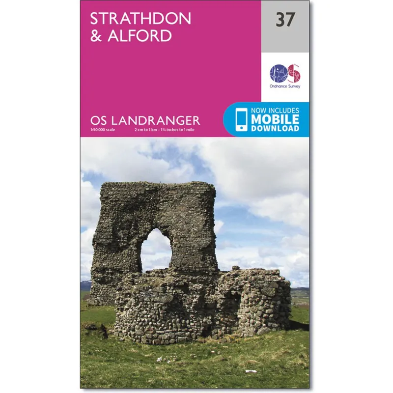 Ordnance Survey Landranger 37: Map of Strathdon and Alford