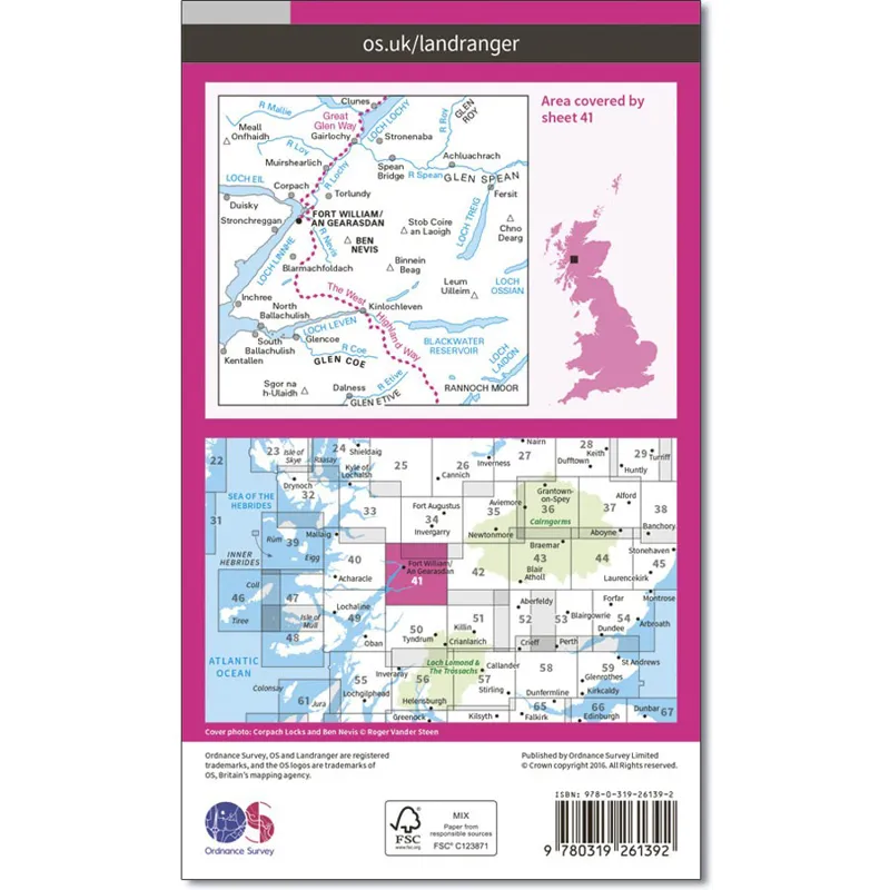 Ordnance Survey Landranger 41: Map of Ben Nevis-1