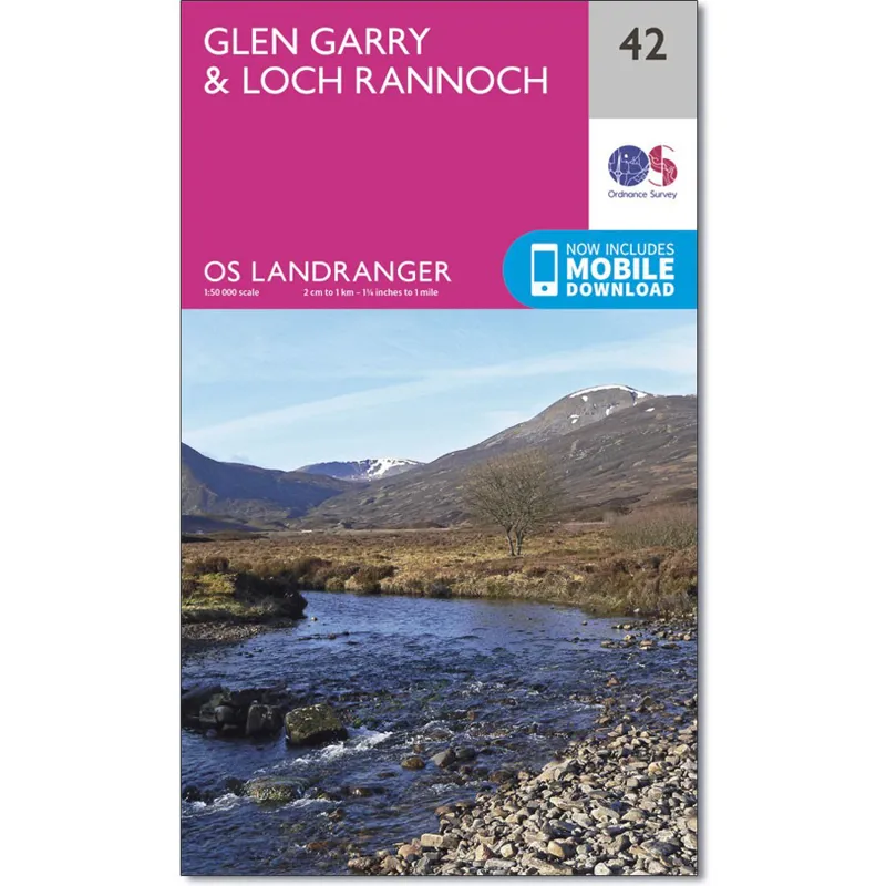 Ordnance Survey Landranger 42: Map of Glen Garry and Loch Rannoch
