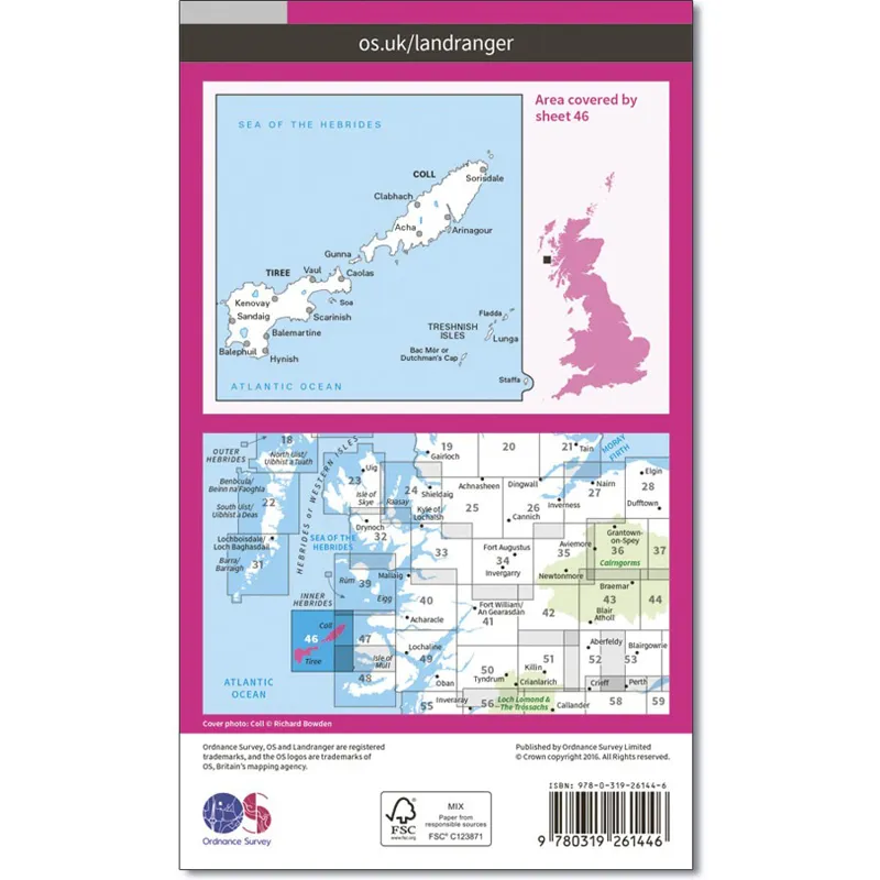 Ordnance Survey Landranger 46: Map of Coll and Tiree-1