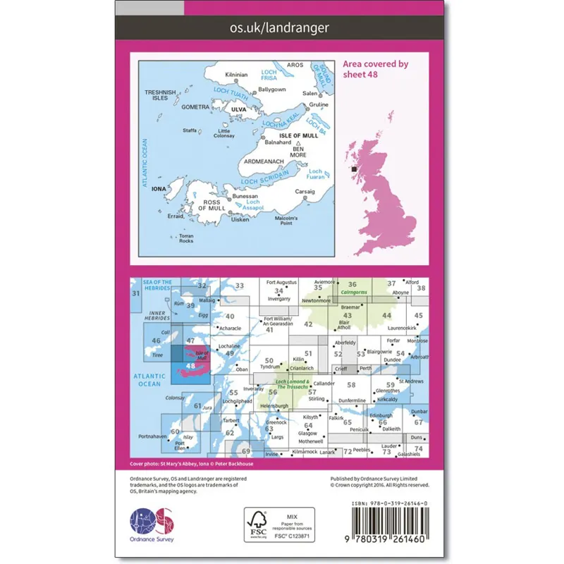Ordnance Survey Landranger 48: Map of Iona and West Mull-1