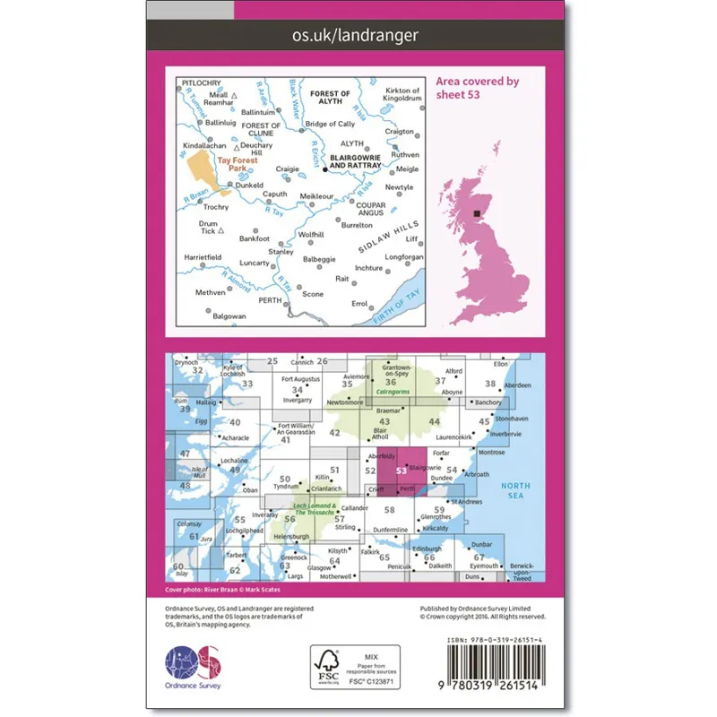 Ordnance Survey Landranger 53: Map of Blairgowrie and Rattray-1