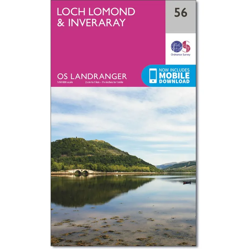 Ordnance Survey Landranger 56: Map of Loch Lomond and Inveraray