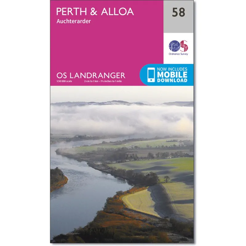 Ordnance Survey Landranger 58: Map of Perth and Alloa