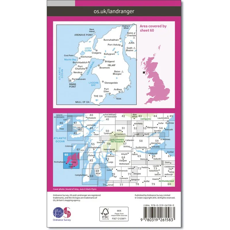 Ordnance Survey Landranger 60: Map of Islay-1