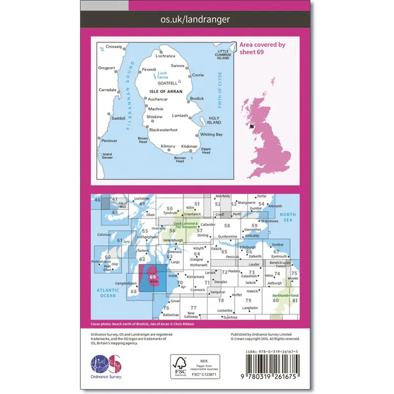 Ordnance Survey Landranger 69: Map of Isle of Arran-1
