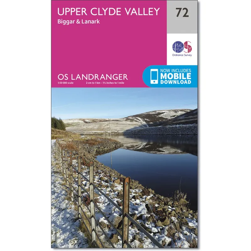 Ordnance Survey Landranger 72: Map of Upper Clyde Valley