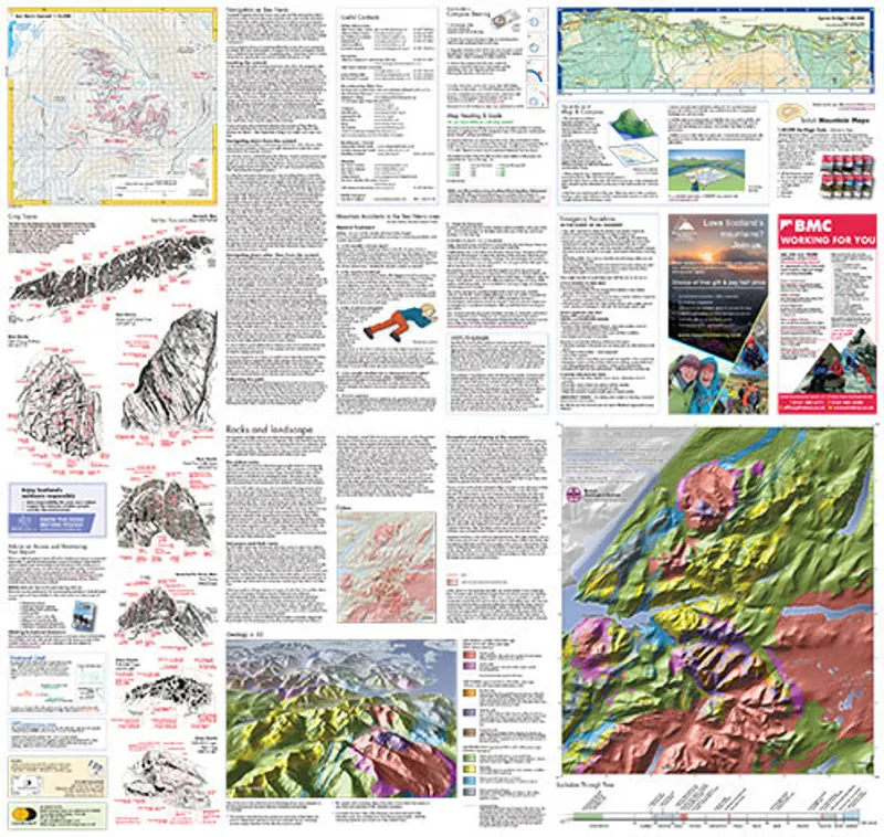 Harvey Ben Nevis And Glen Coe BMC Mountain Map-2