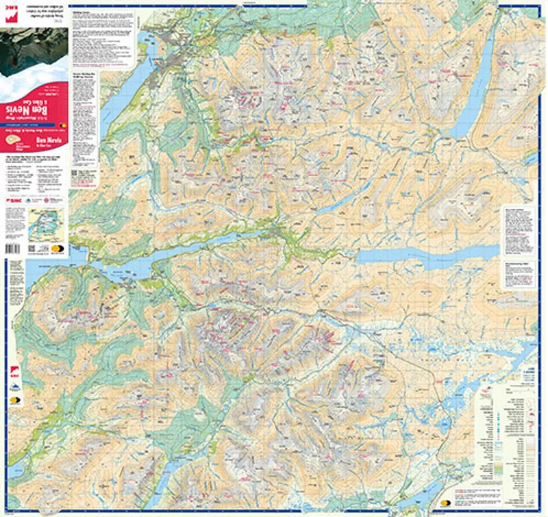 Harvey Ben Nevis And Glen Coe BMC Mountain Map-1