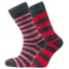 Horizon Heritage Merino Outdoor 2pk 8-12 Stripe Hoop Red/Charcoal