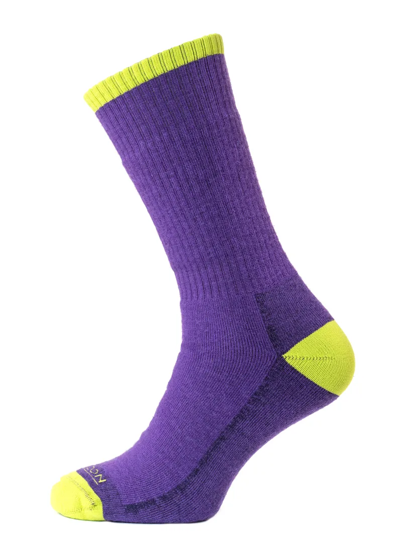 Horizon Premium Merino Trek Sock Purple Marl/Lime