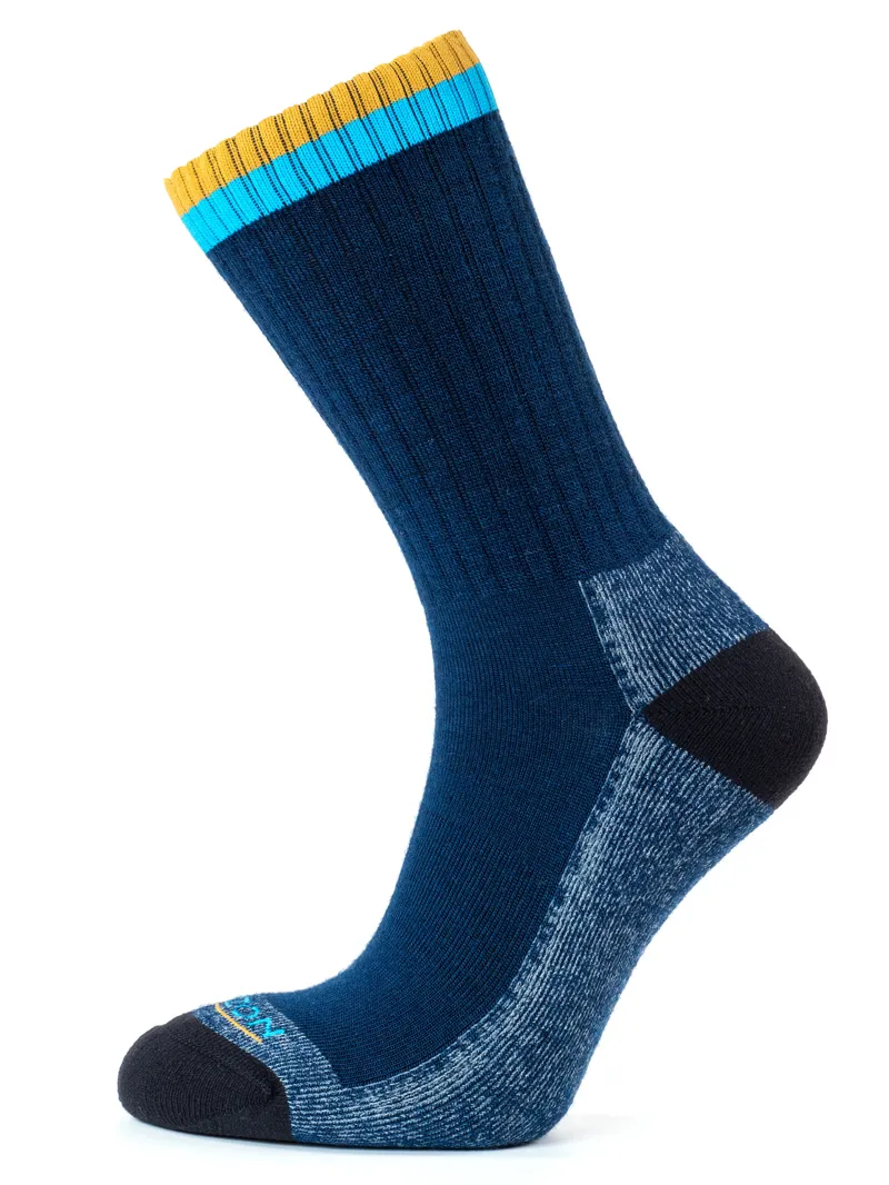 Horizon Premium Micro Crew Mens Sock Navy/Amber