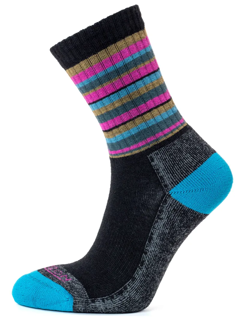 Horizon Premium Micro Crew Womens Sock Anthracite Marl/Raspberry