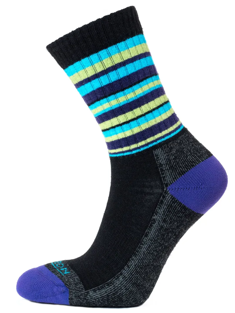 Horizon Premium Micro Crew Womens Sock Anthracite/Turquoise
