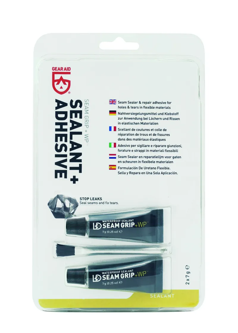 McNett Gear Aid Seam Grip Sealant and Adhesive 2 x 7g