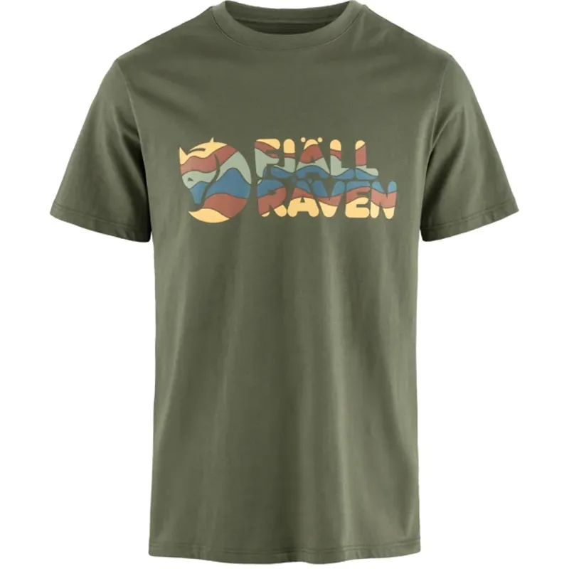 Fjallraven Men's Multicolor logo T-shirt - Laurel Green