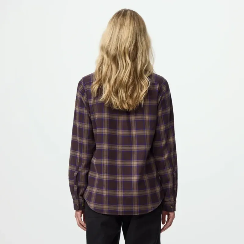 Fjallraven Women's Ovik Classic Flannel Shirt - Black Oak / Dark Violet-3