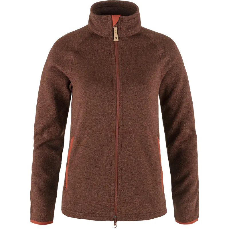 Fjallraven Women's Övik Fleece Zip Sweater Autumn Leaf