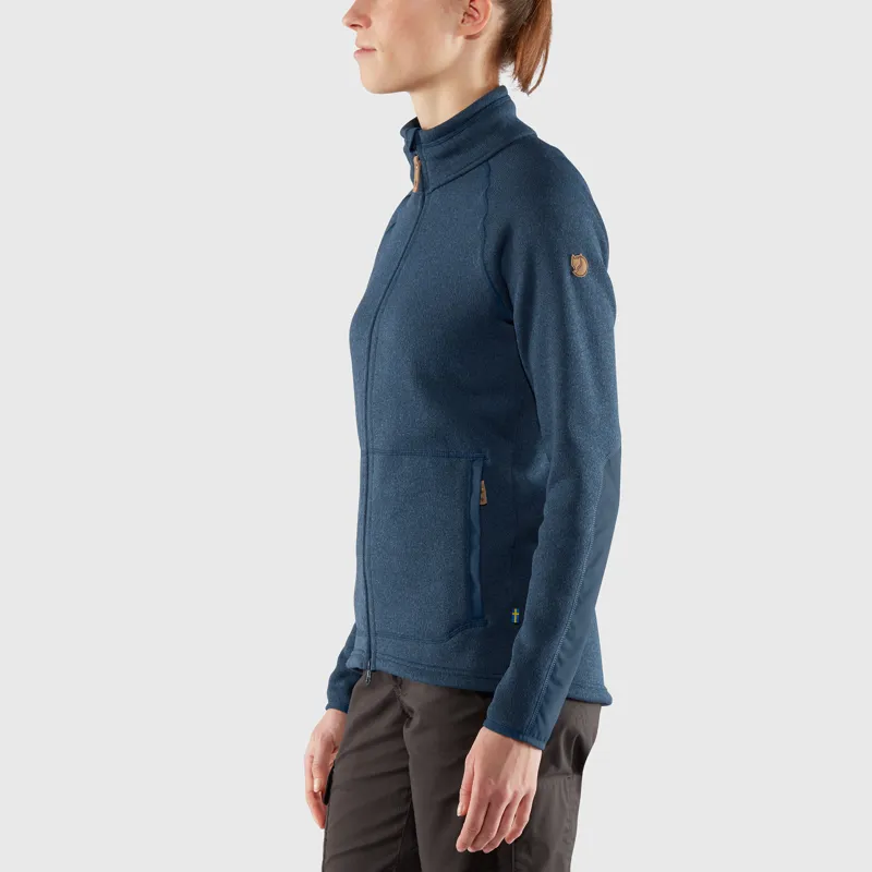 Fjallraven Women's Övik Fleece Zip Sweater Autumn Leaf-3