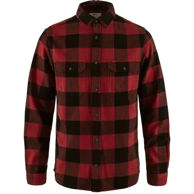 Fjallraven Men's Ovik Heavy Flannel Shirt Red-Black