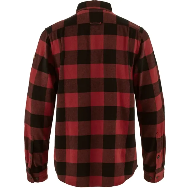 Fjallraven Men's Ovik Heavy Flannel Shirt Red-Black-1