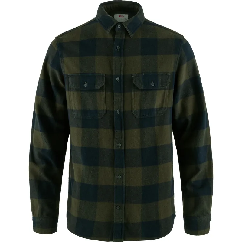 Fjällräven Ovik Heavy Flannel Shirt Deep Forest-Dark Navy
