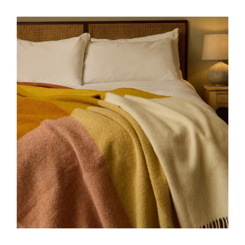 Tweedmill Lifestyle Paddock Check Throw - Cinnamon-1