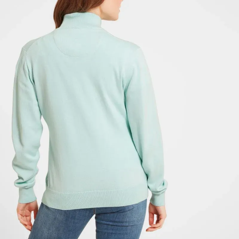Schoffel Women's Polperro Pima Cotton 1/4 Zip Pale Mint-2