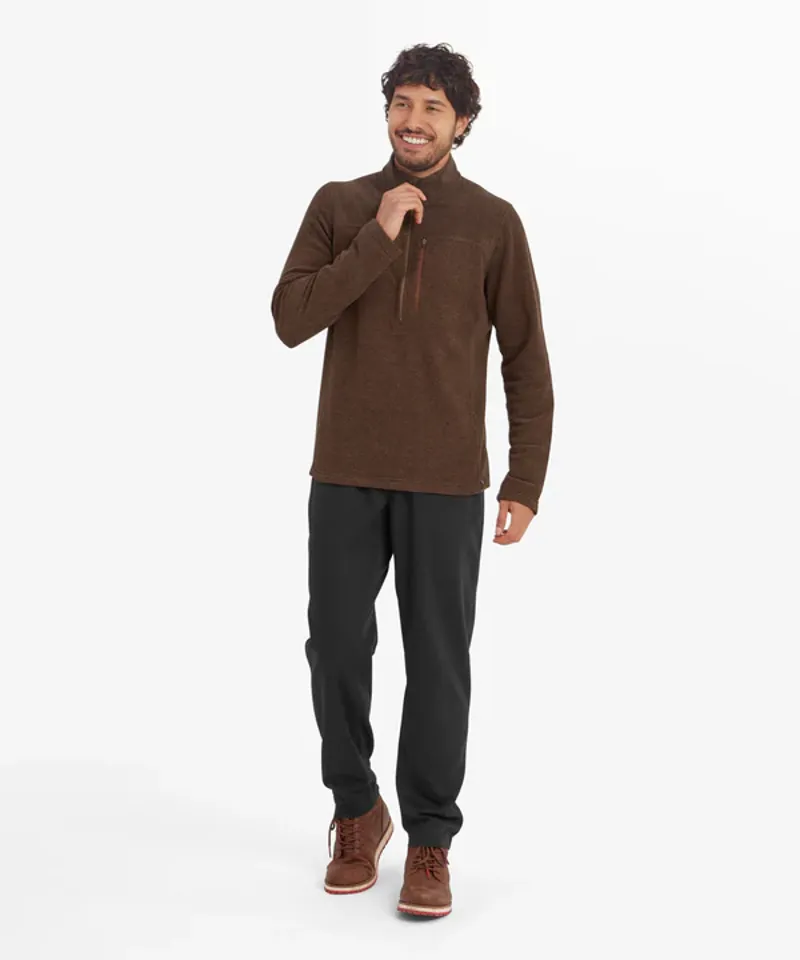 Sherpa Men's Rolpa Eco 1/2 Zip Fleece Cappuccino-2