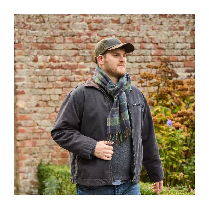 Tweedmill Lambswool Scarf Country Check Navy