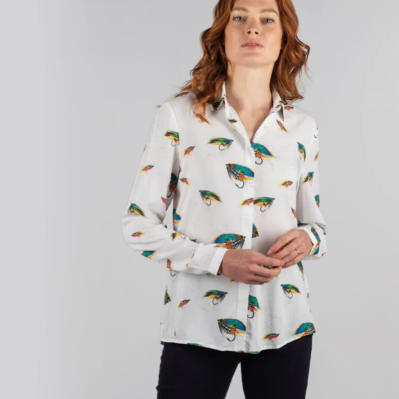 Schoffel Women's Brownlow Shirt Salmon Fly Print