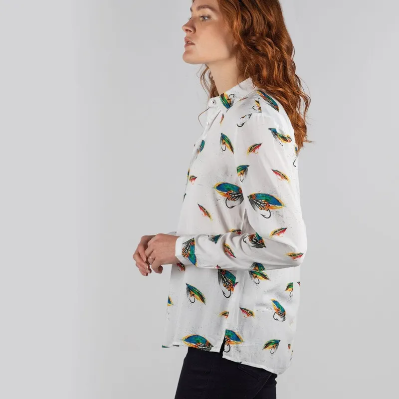 Schoffel Women's Brownlow Shirt Salmon Fly Print-1