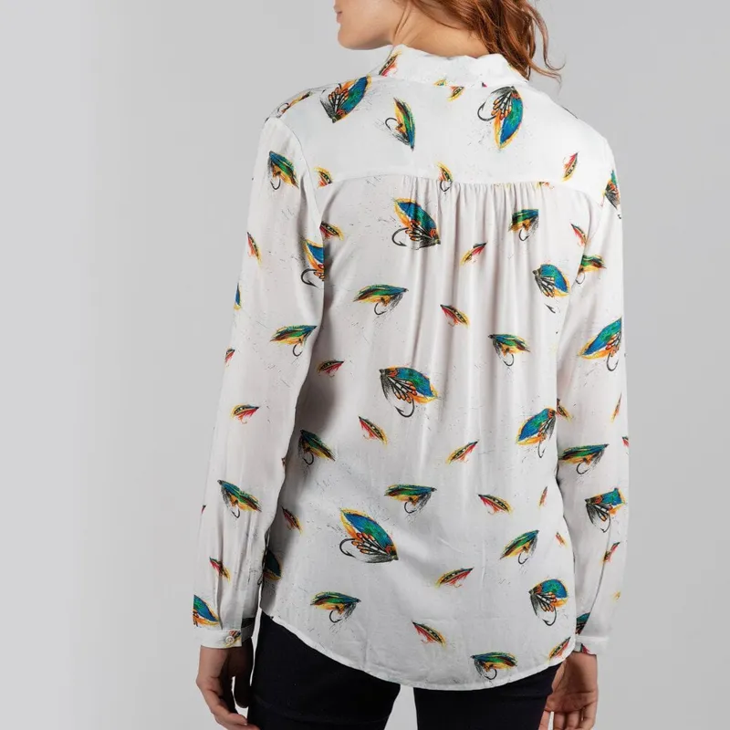 Schoffel Women's Brownlow Shirt Salmon Fly Print-2