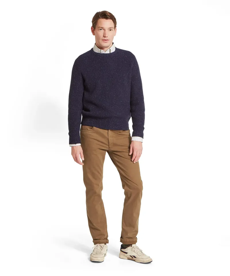 Schoffel Men's Balmaha Crew Neck Jumper - Blueberry-2
