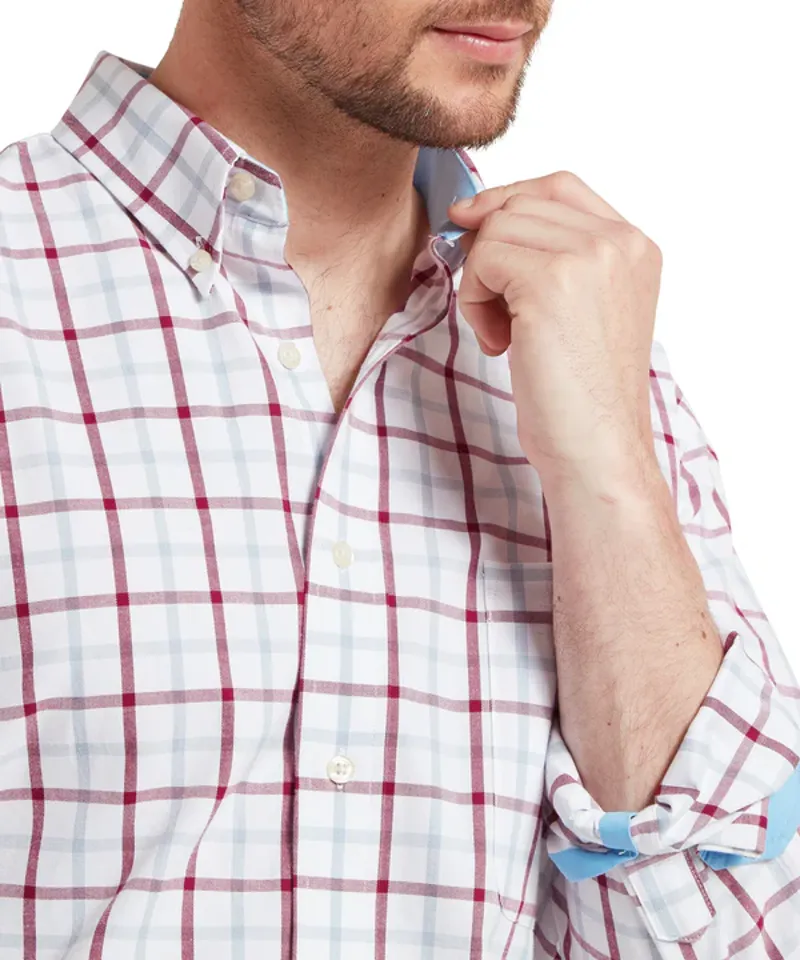 Schoffel Men's Brancaster Classic Shirt Mountain Blue Check-5