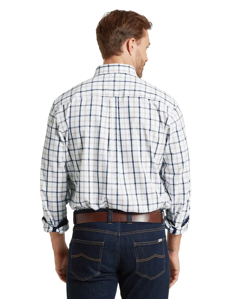 Schoffel Men's Brancaster Classic Shirt Oxford - Navy Check-3