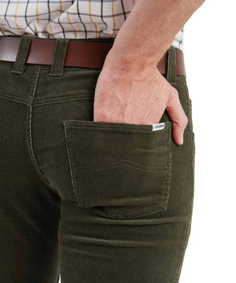 Schoffel Men's Camden Cord Trousers Forest-5