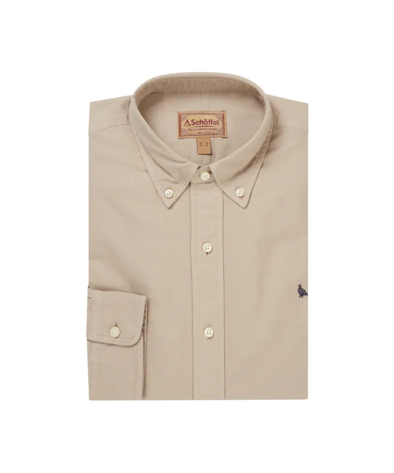 Schoffel Men's Cavendish Oxford Shirt Cobblestone-1