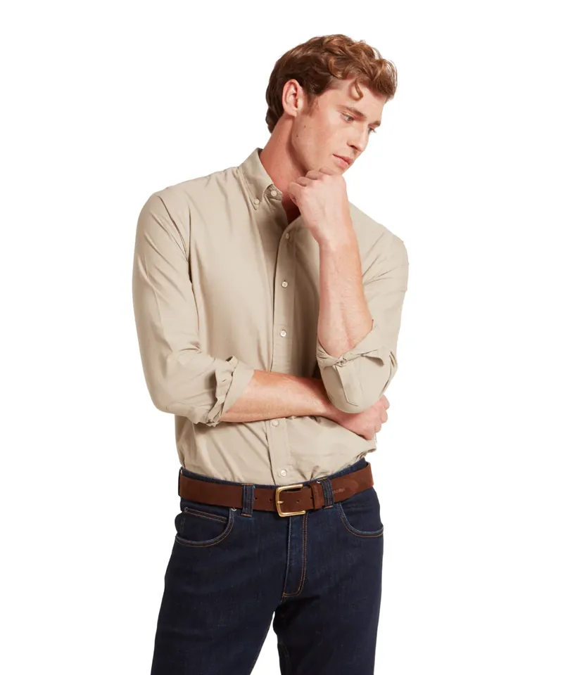 Schoffel Men's Cavendish Oxford Shirt Cobblestone
