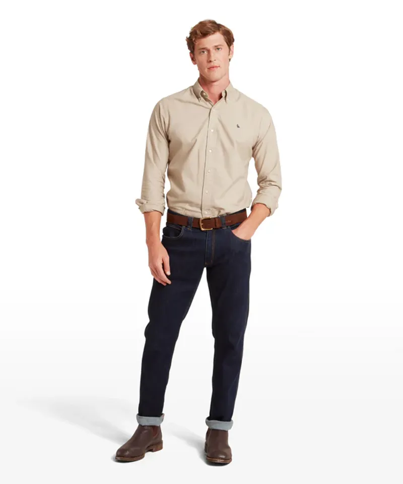 Schoffel Men's Cavendish Oxford Shirt Cobblestone-2