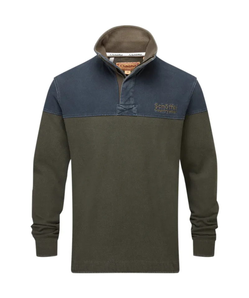 Schoffel Men's Helford Heritage Sweatshirt Peat Green-1