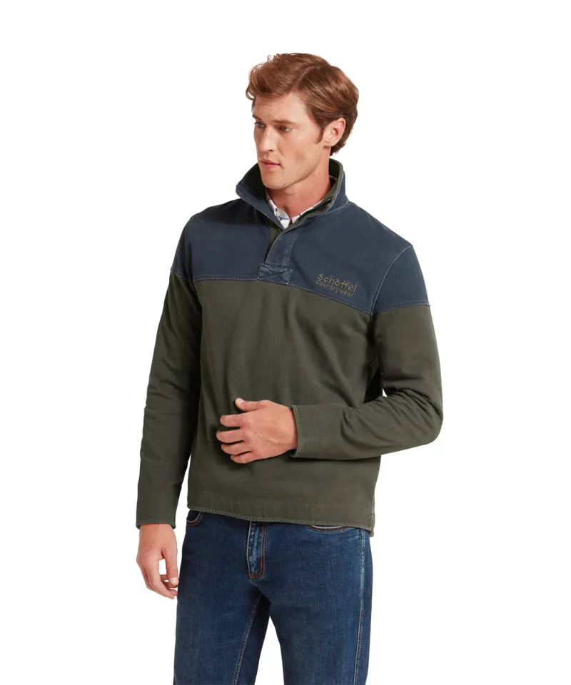 Schoffel Men's Helford Heritage Sweatshirt Peat Green