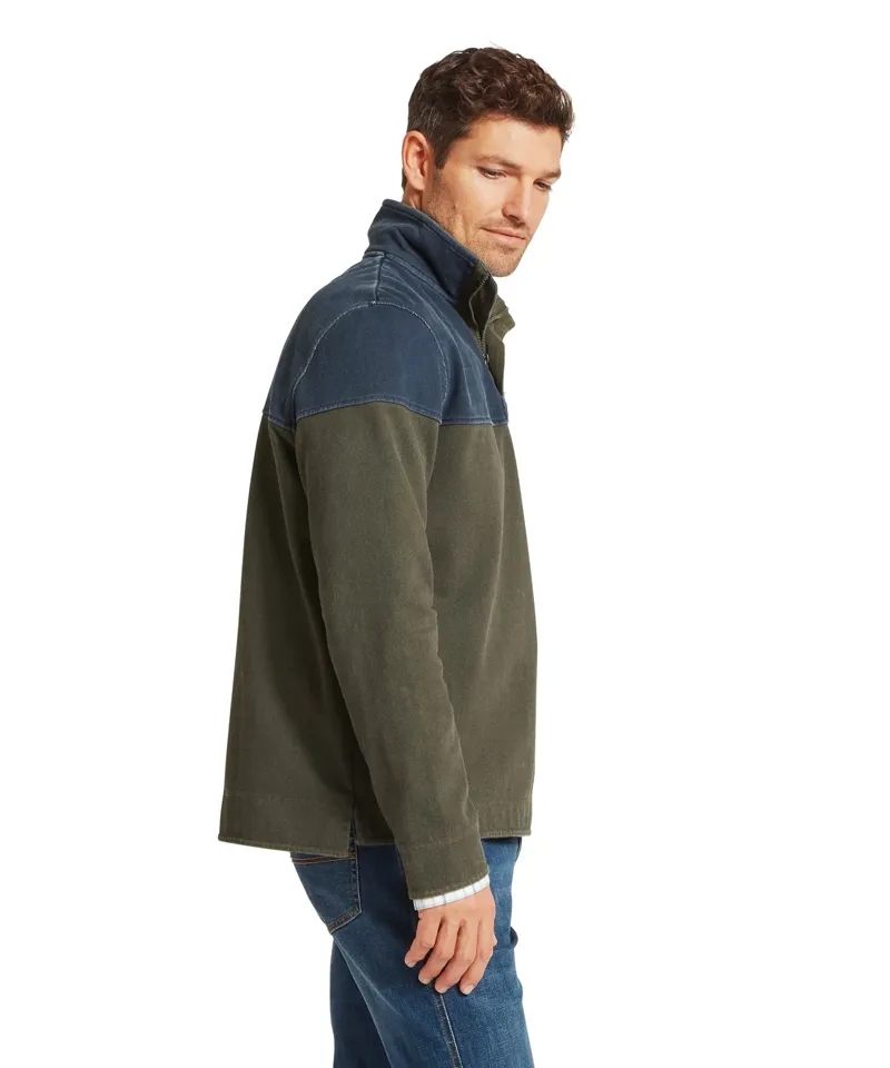 Schoffel Men's Helford Heritage Sweatshirt Peat Green-2