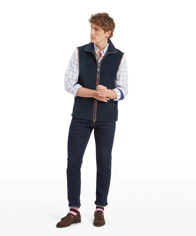 Schoffel Men's Oakham Fleece Gilet Petrol Blue-4