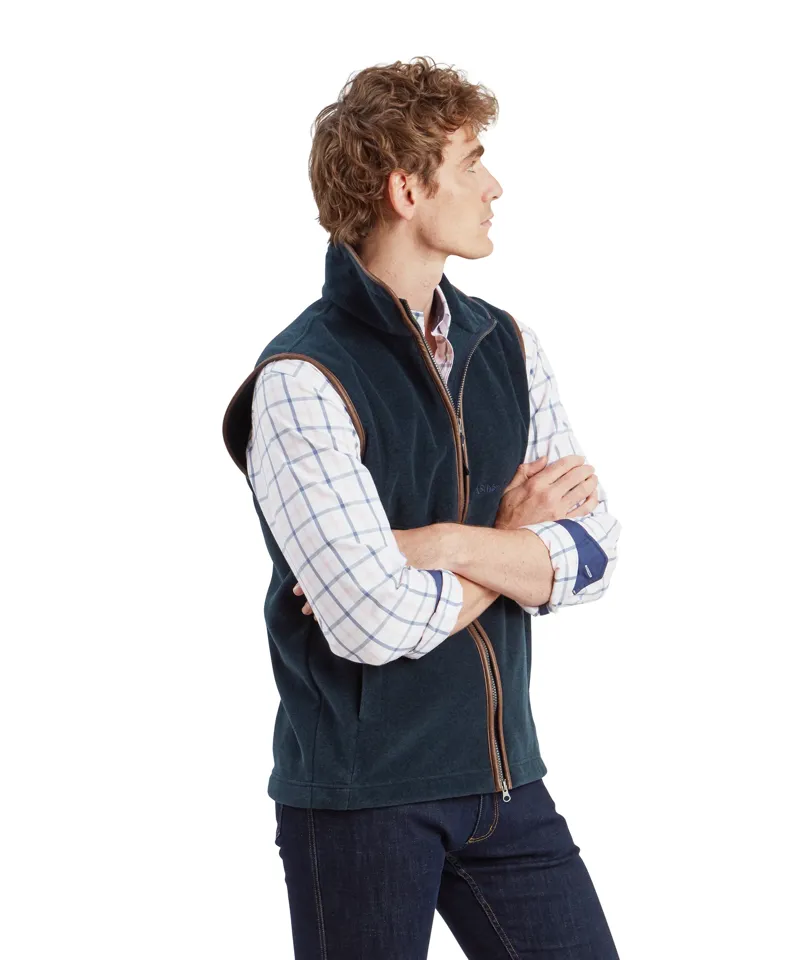 Schoffel Men's Oakham Fleece Gilet Petrol Blue-3