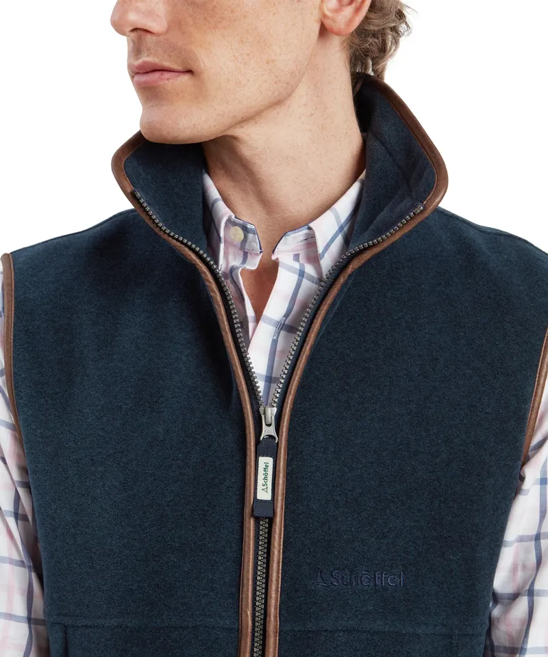 Schoffel Men's Oakham Fleece Gilet Petrol Blue-6